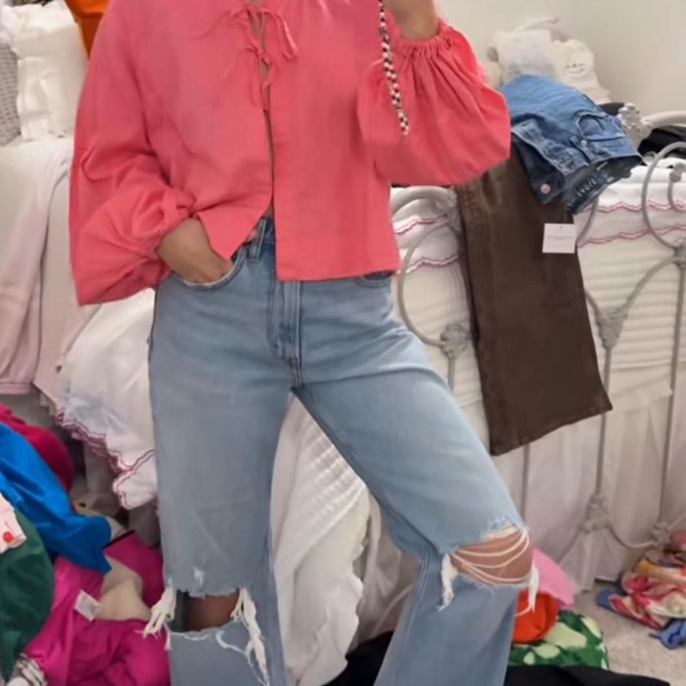 Free People Pink Blouse